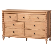 Baxton Studio Neviah 7-Drawer Dresser, Beech Brown Baxton Studio restaurant furniture, hotel furniture, commercial furniture, wholesale bedroom furniture, wholesale dresser, classic dresser
